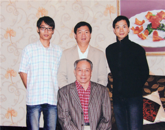 陳卓林與師傅羅家寶、師弟李江林、劉建科合影
